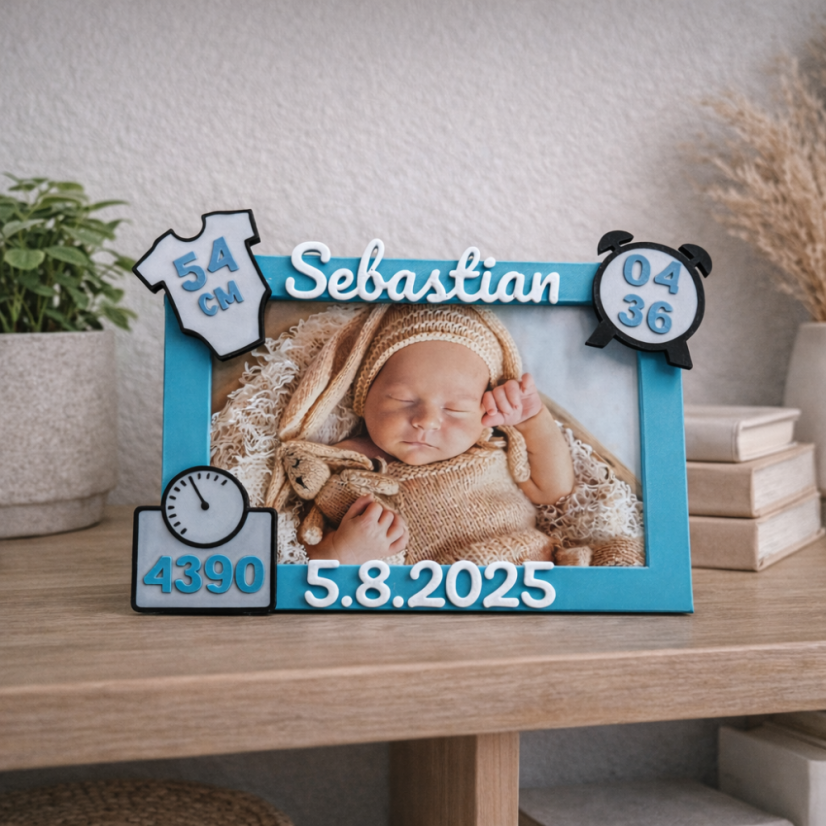 Fotorámeček - Narození miminka